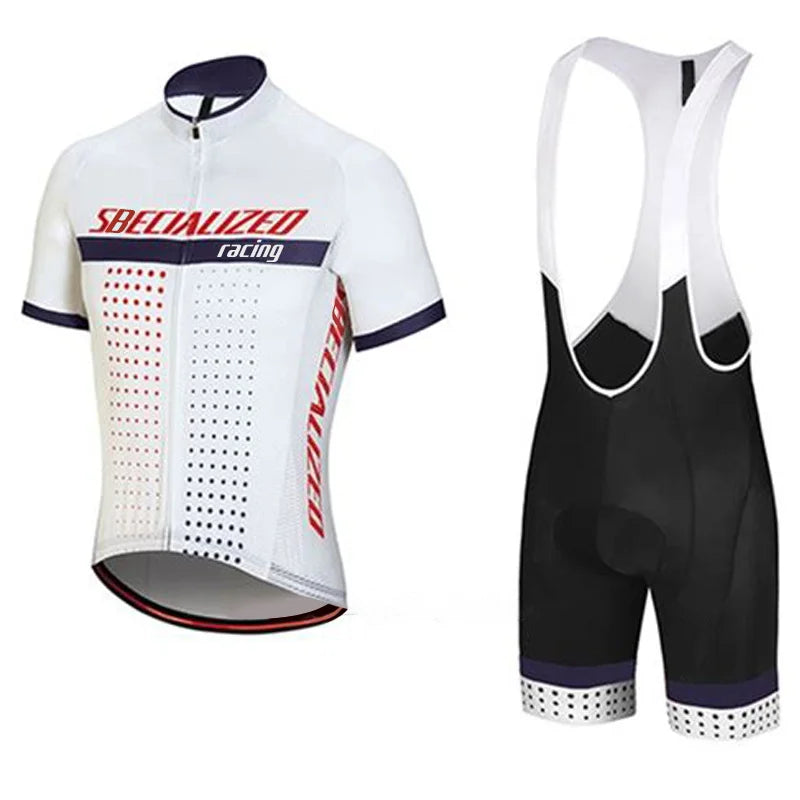 Mens Cycling Kit – Breathable Jersey with Bib Shorts and Gel Pad