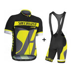 Mens Cycling Kit – Breathable Jersey with Bib Shorts and Gel Pad