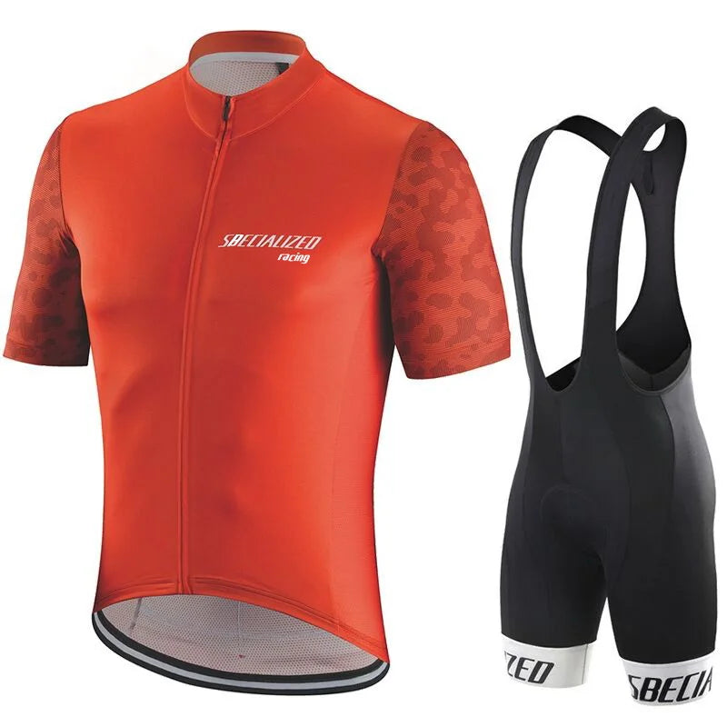 Mens Cycling Kit – Breathable Jersey with Bib Shorts and Gel Pad