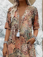 Floral Loose-Fit Knee Dress 5