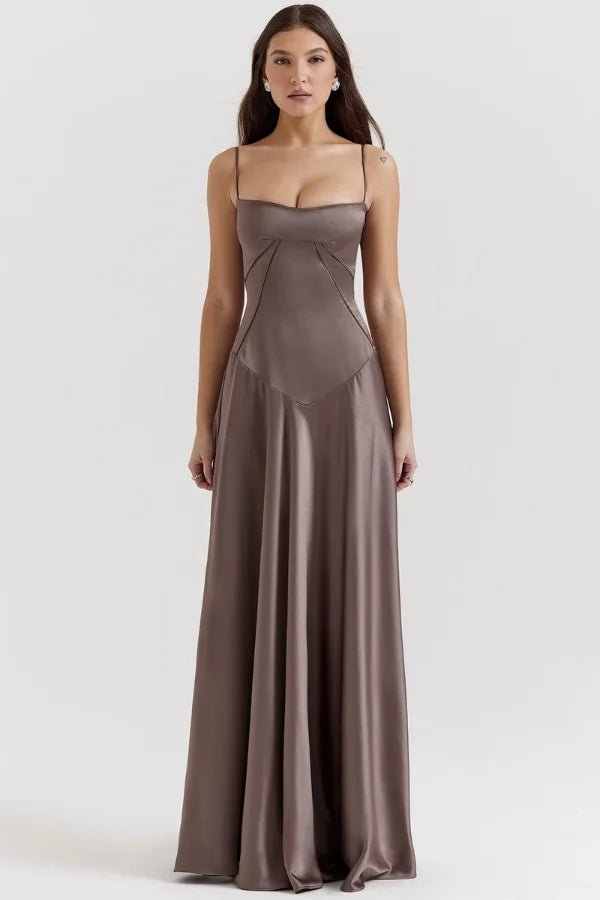 Gabriella – The Silky Satin Corset Maxi Dress 12