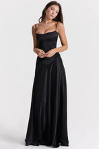 Gabriella – The Silky Satin Corset Maxi Dress 3