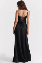 Gabriella – The Silky Satin Corset Maxi Dress 7