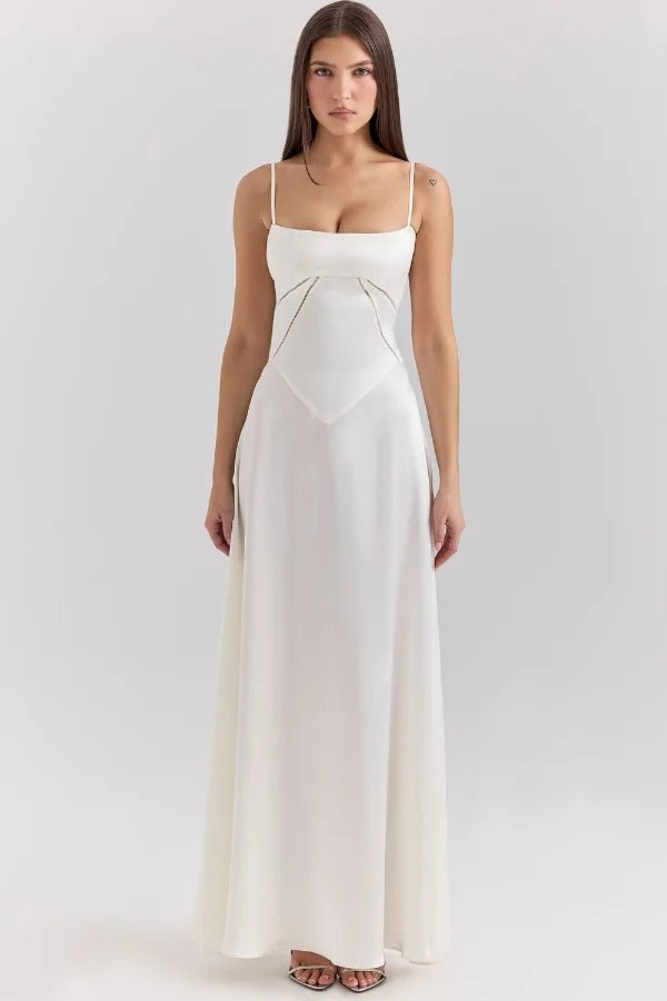 Gabriella – The Silky Satin Corset Maxi Dress 9