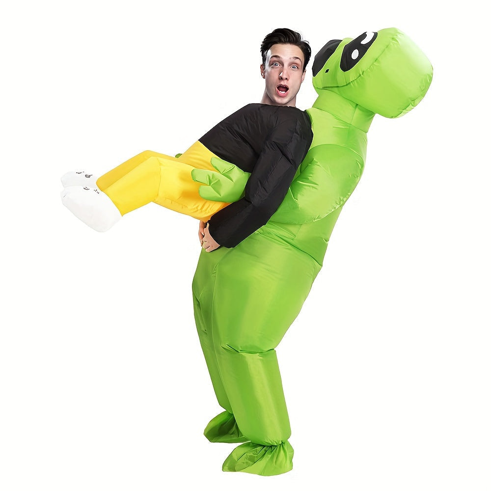 Grappige Opblaasbare Halloween Alien Kostuum voor Mannen | Ride On Stijl 5