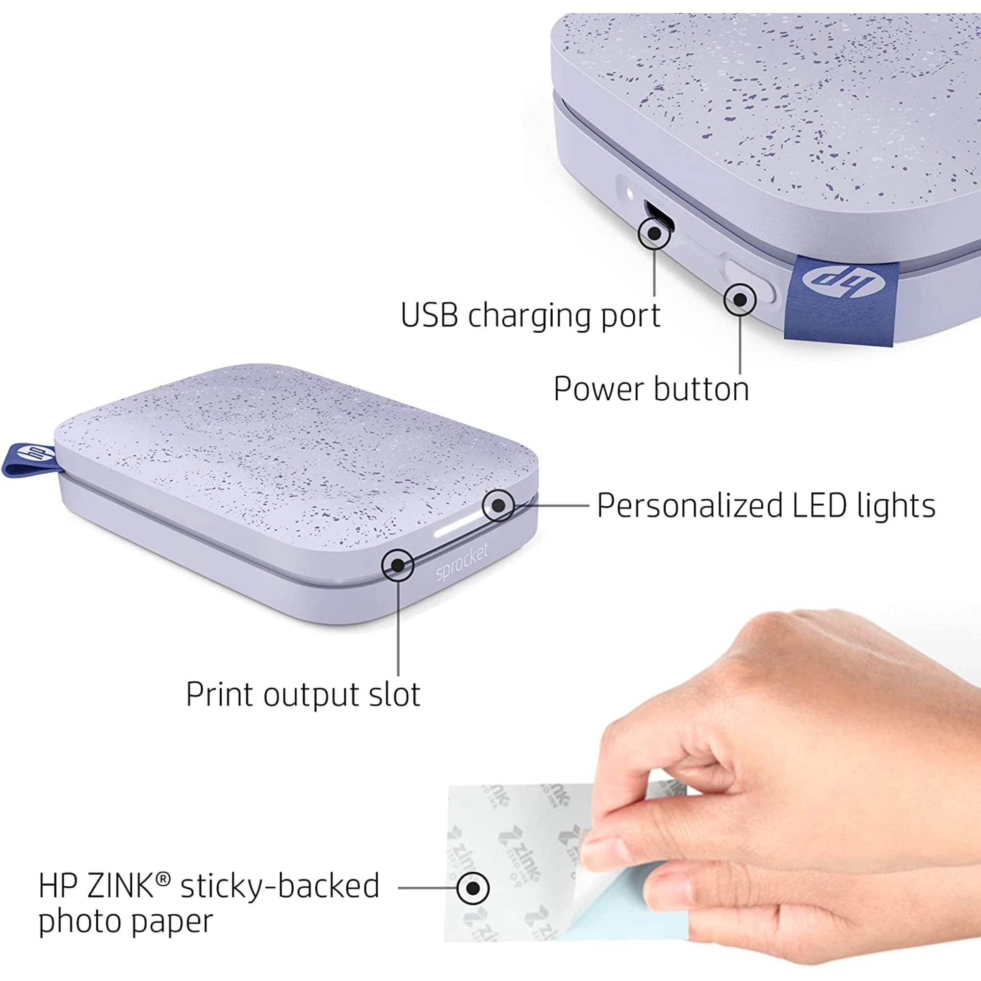 HP Sprocket 2x3" Portable Instant Photo Printer | Print from iPhone & Android 2