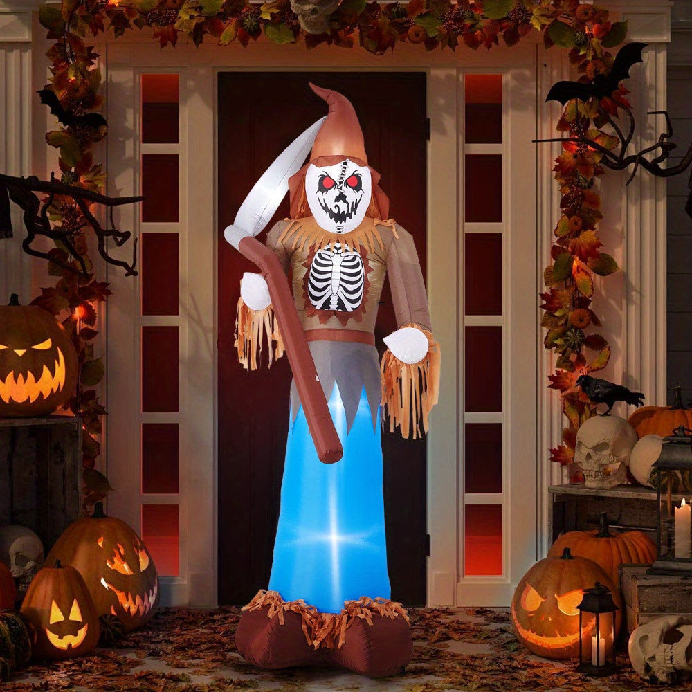 Halloween Decor Inflatable Grim Reaper Scarecrow 0