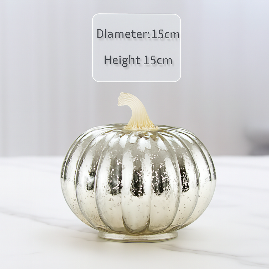 Halloween Decoraties Glas Pompoen LED Verlichting Set 5