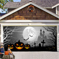 Halloween Garagedeur Decoratie Spookachtige Bedrukking Schaduwdoek Herbruikbaar Horror Sfeer Doek Waterdicht Buiten Feestversiering | Sansoti 0