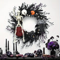 Halloween Gotische Skelet Pompoen Krans | Spookachtige Wanddecoratie 0