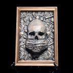 Halloween Schedel Fotolijst Hanger | Zie Geen Kwaad, Hoor Geen Kwaad, Spreek Geen Kwaad Halloween Decoratie 0