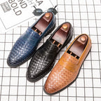 Handcrafted Black Loafers for Women - Woven Leather, Cushioned Footbed, Almond Toe 0