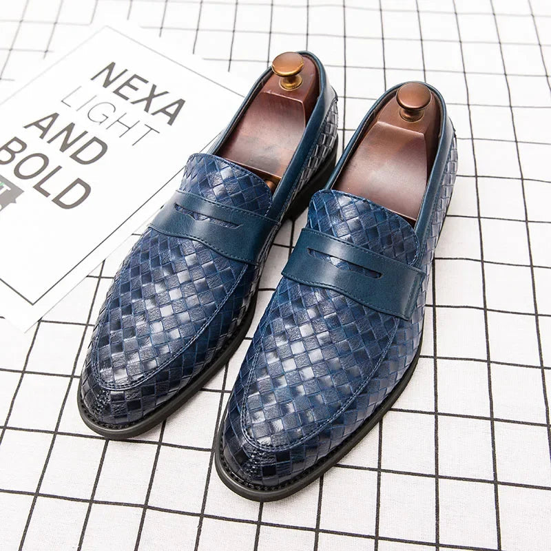 Handcrafted Black Loafers for Women - Woven Leather, Cushioned Footbed, Almond Toe 2