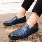 Handcrafted Black Loafers for Women - Woven Leather, Cushioned Footbed, Almond Toe 7