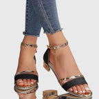Heeled Orthopedic Sandals Women Adjustable Closure 1