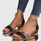 Heeled Orthopedic Sandals Women Adjustable Closure 2