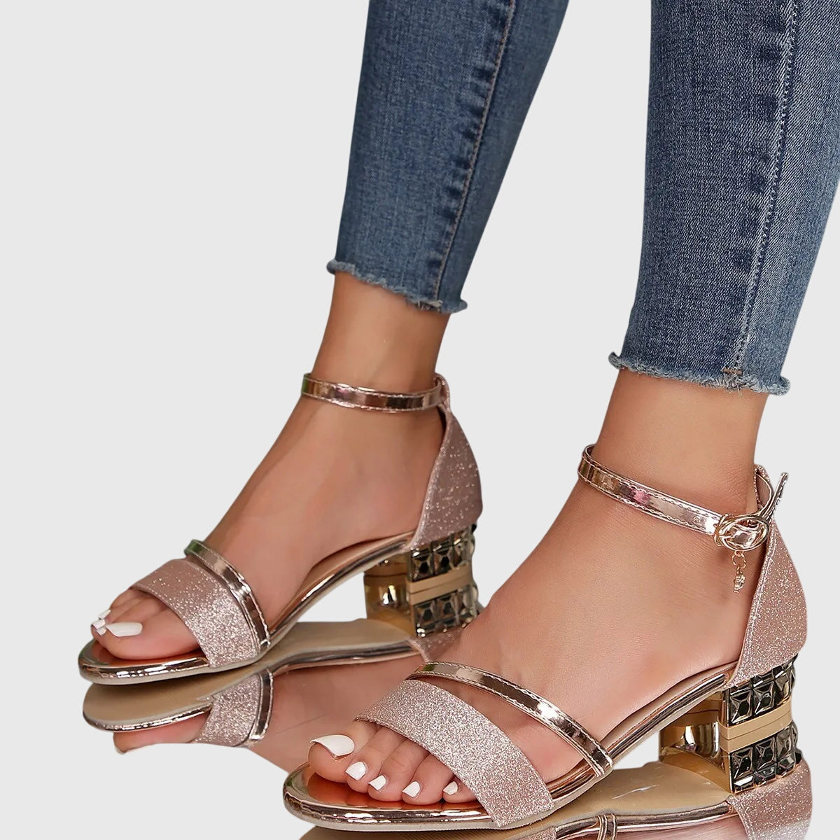 Heeled Orthopedic Sandals Women Adjustable Closure 5
