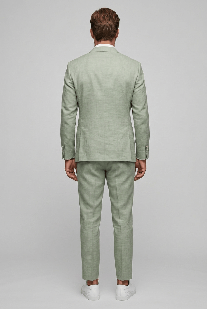 Heren Slim Fit Set – Tweedelig met Notch Revers, Geschikt voor Werk en Formele Gelegenheden 2