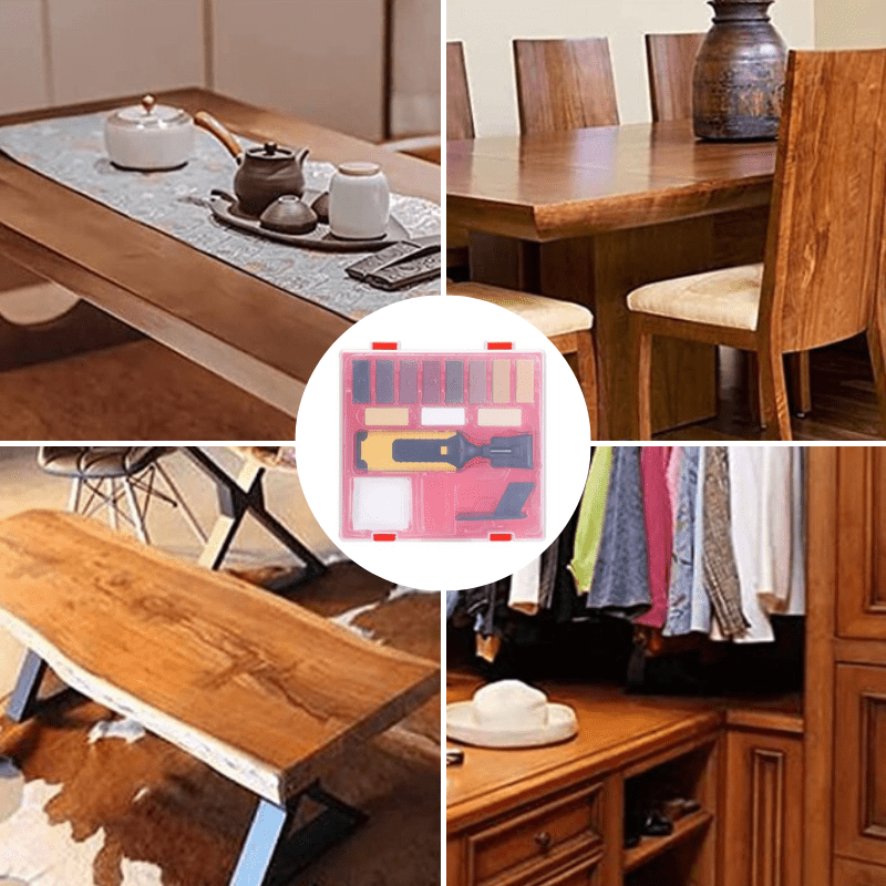 Houtreparatieset – Complete set voor houten vloeren met bijpassende wasblokken 4