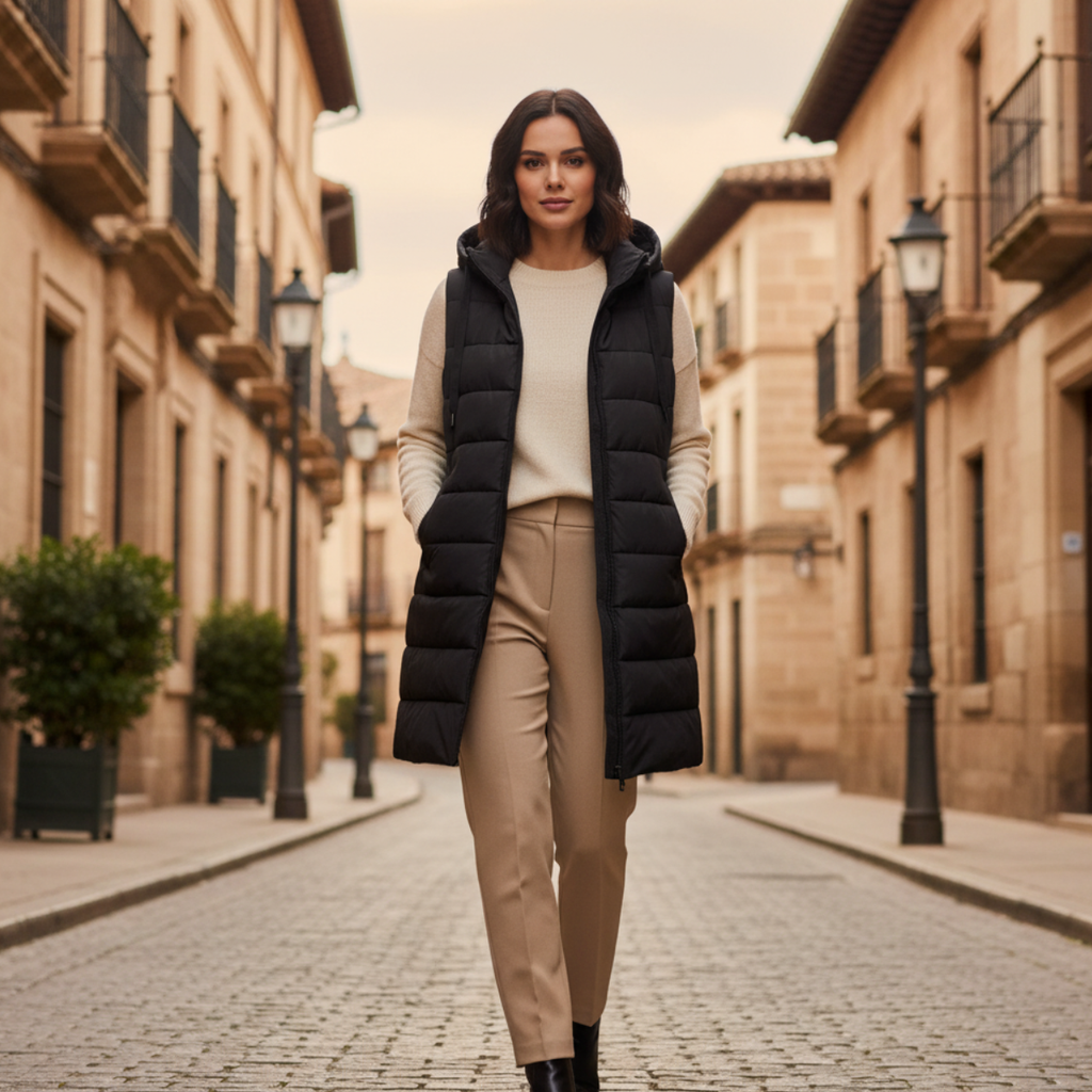ISMENA | WOMEN’S LONG QUILTED JACKET –  WARMTH, MODERN LAYERING