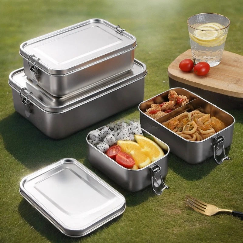 Jojo - Roestvrijstalen lunchbox, praktische en milieuvriendelijke lunchbox (set van 3) 0