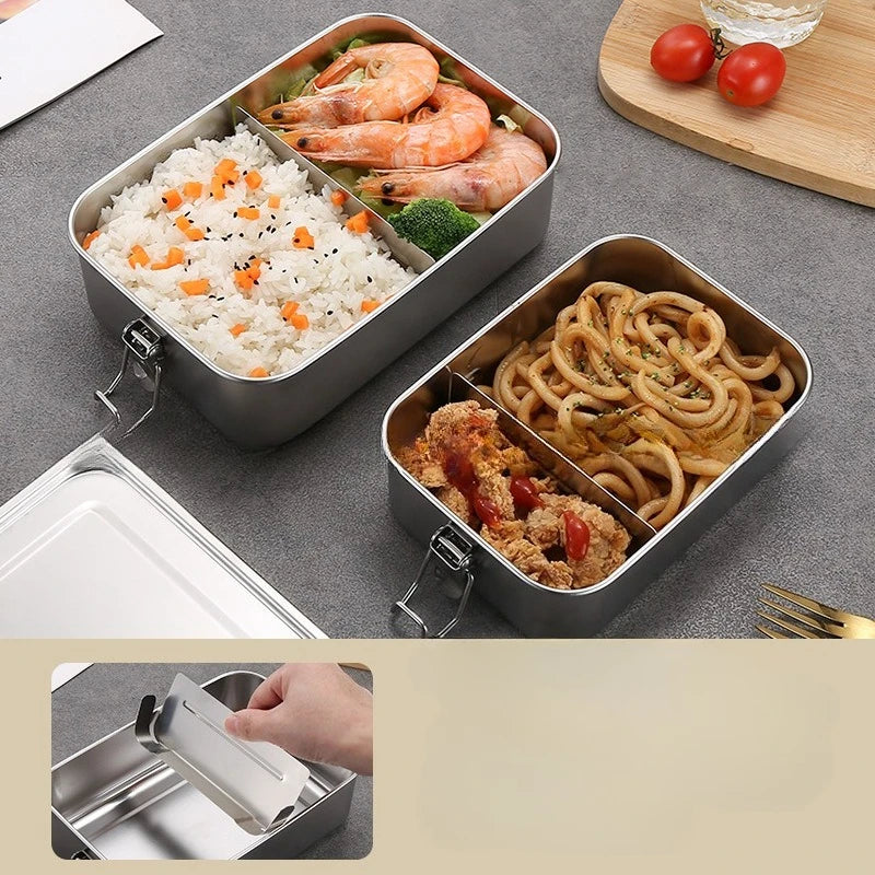 Jojo - Roestvrijstalen lunchbox, praktische en milieuvriendelijke lunchbox (set van 3) 2