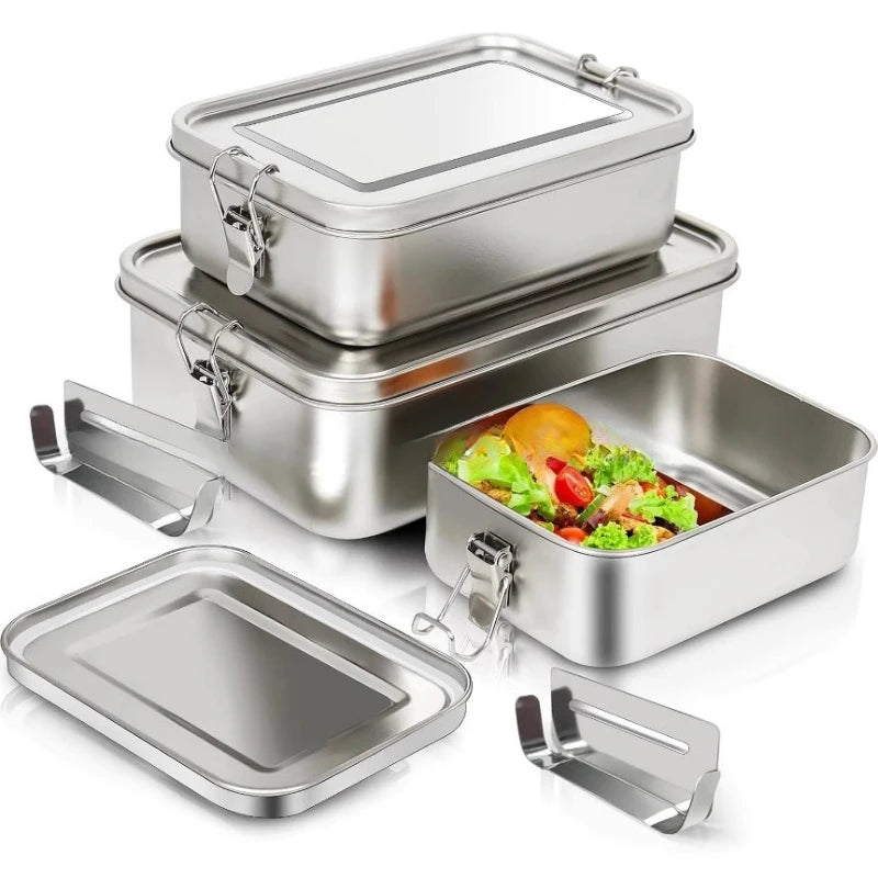 Jojo - Roestvrijstalen lunchbox, praktische en milieuvriendelijke lunchbox (set van 3) 3