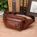 Kalsten | Genuine Cowhide Leather Waist Bag for Men – Large Capacity Fanny Pack, Belt & Crossbody Travel Bag 0