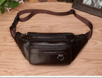 Kalsten | Genuine Cowhide Leather Waist Bag for Men – Large Capacity Fanny Pack, Belt & Crossbody Travel Bag 2