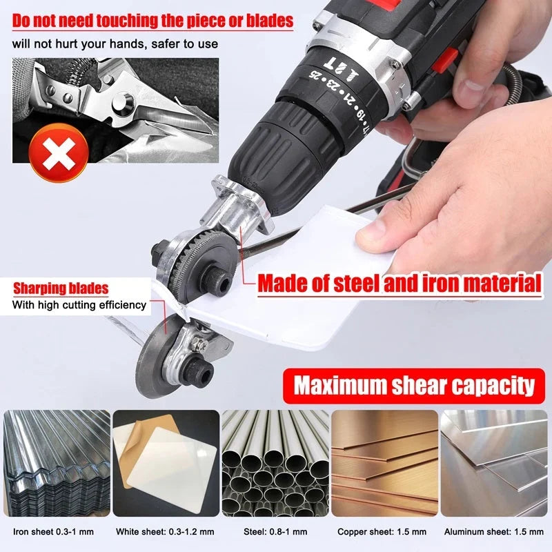 Kalsten | Heavy-Duty Metal Cutting Adapter for Drill 3
