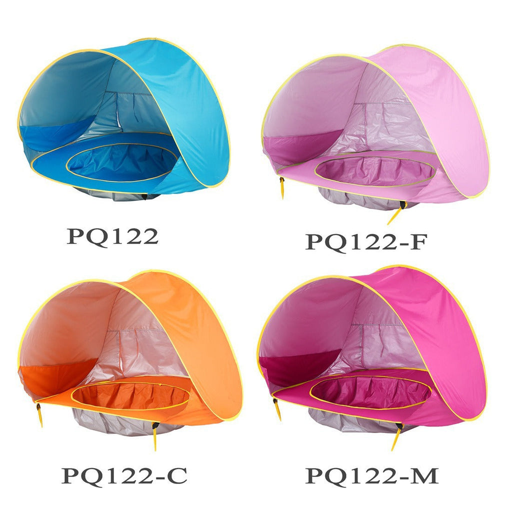 Kids Pop-Up Beach Tent — UV50+ Sun Shelter with Splash Pool & Carry Bag 2