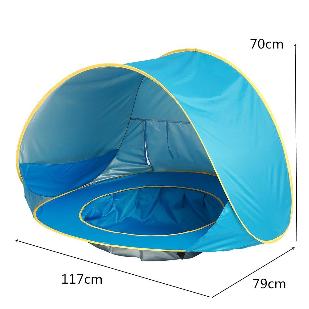 Kids Pop-Up Beach Tent — UV50+ Sun Shelter with Splash Pool & Carry Bag 3