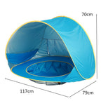 Kids Pop-Up Beach Tent — UV50+ Sun Shelter with Splash Pool & Carry Bag 3