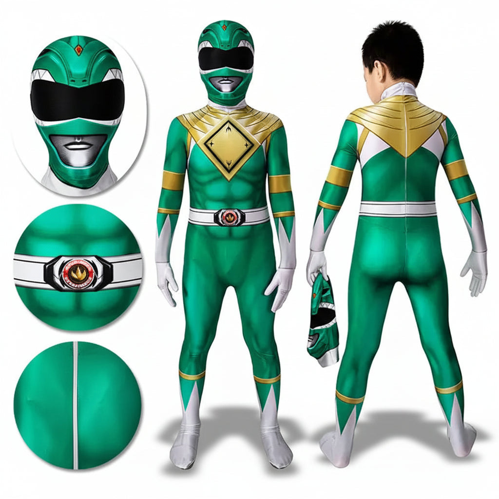 Kids Superhero Costume – Muscle Print Jumpsuit with Mask & Detachable Hood 8
