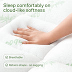 King Size Bamboo Viscose Mattress Topper | Cooling Ultra-Soft Back Pain Relief, Green 1