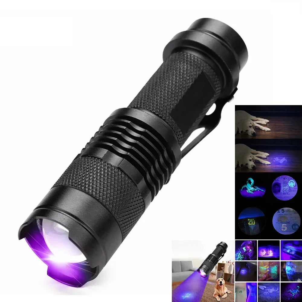 LED UV FLASHLIGHT - ULTRAVIOLET INSPECTION LAMP FOR PET URINE SPOTS AND STAIN DETECTION 0