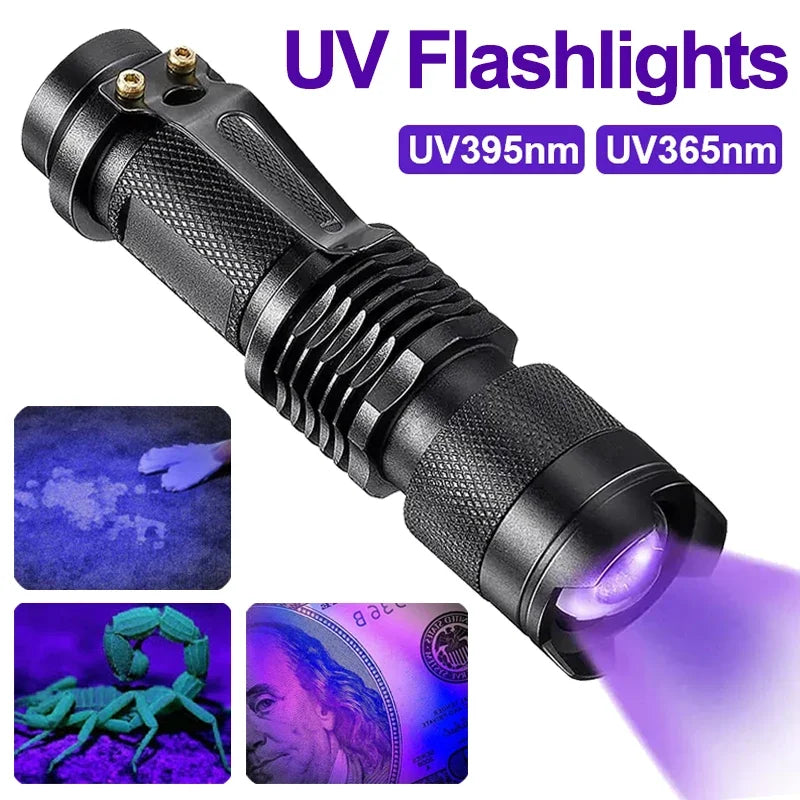 LED UV FLASHLIGHT - ULTRAVIOLET INSPECTION LAMP FOR PET URINE SPOTS AND STAIN DETECTION 7