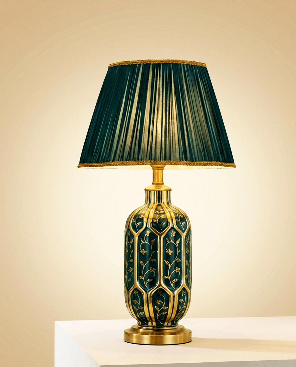Lampada da Tavolo | Stefano – Ceramica Decorata Verde 0
