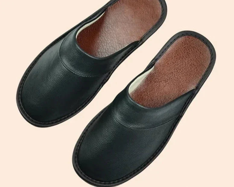 Leather Men's Slippers - Lucas 1