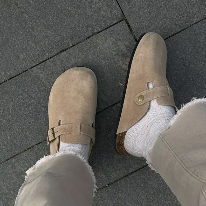 Leather Slide Sandals 5