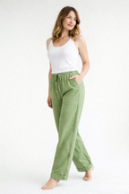Linen Trousers - Women's Straight Leg Summer Trousers 0