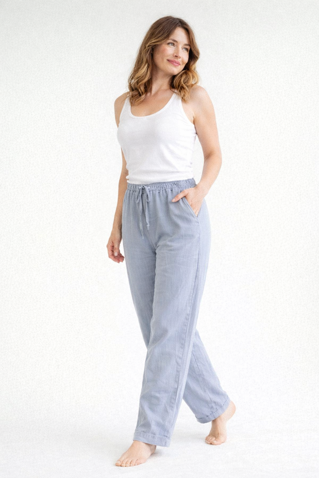 Linen Trousers - Women's Straight Leg Summer Trousers 3