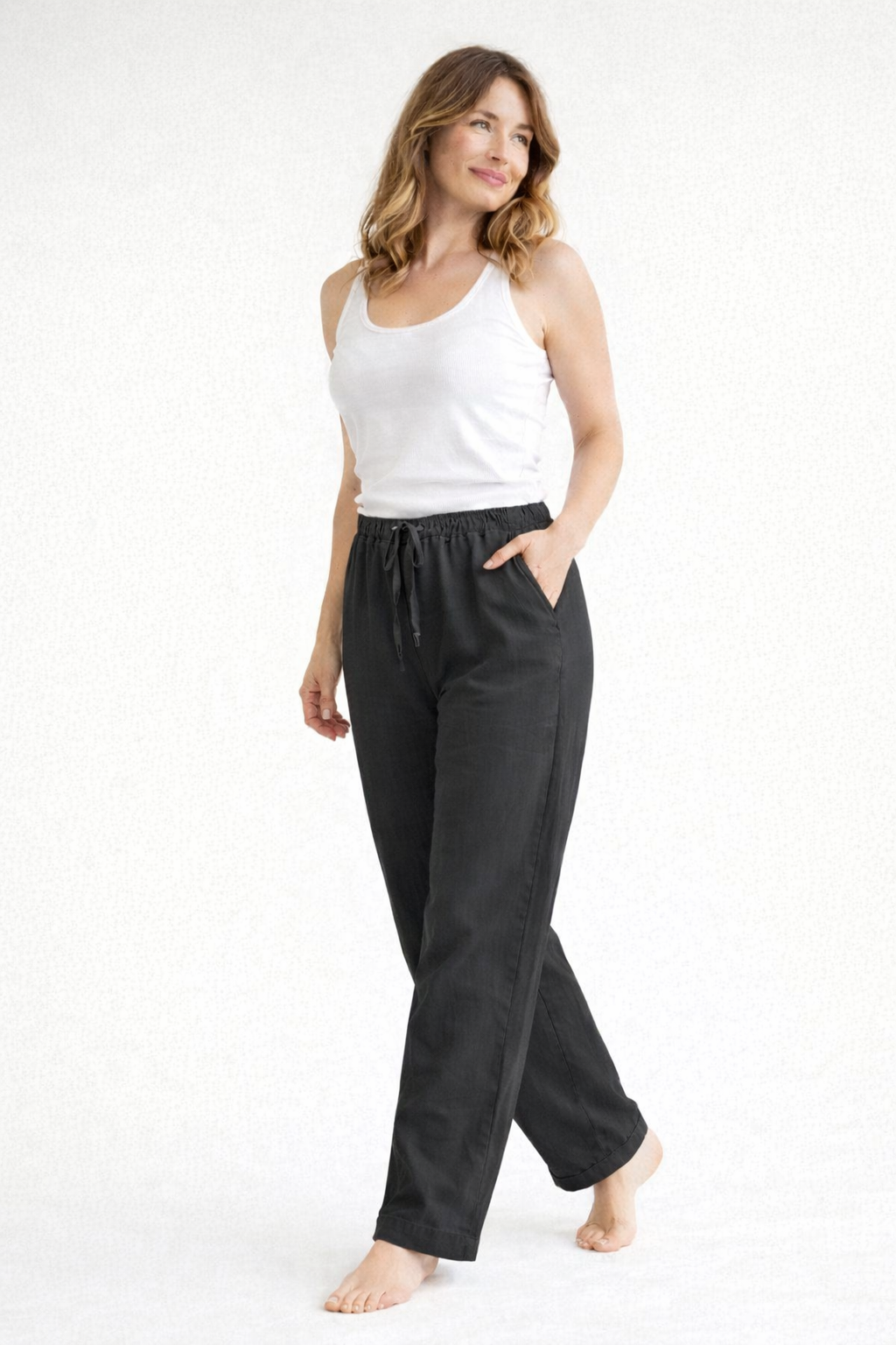 Linen Trousers - Women's Straight Leg Summer Trousers 6