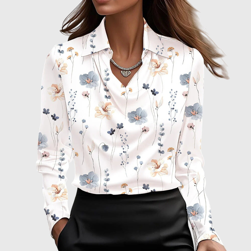 Liora | Pleated Satin Blouse 11