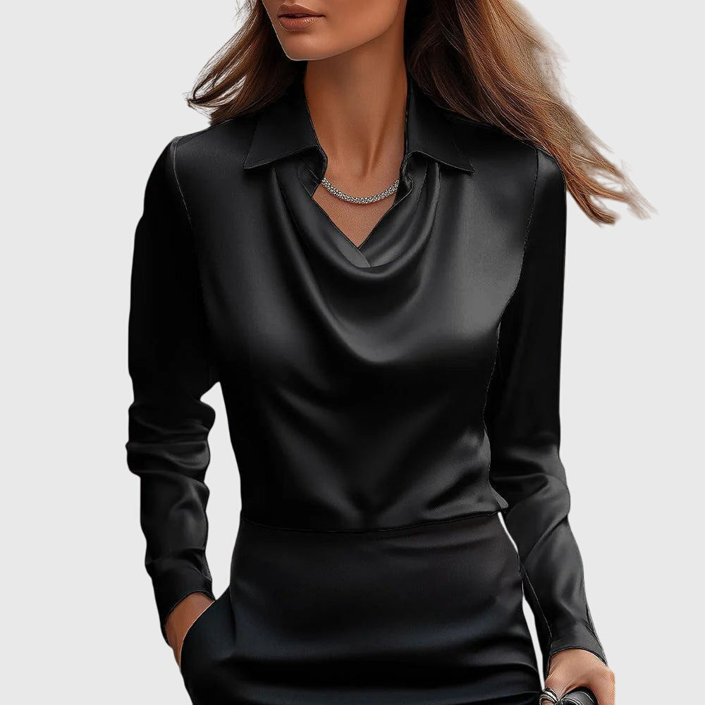 Liora | Pleated Satin Blouse 5