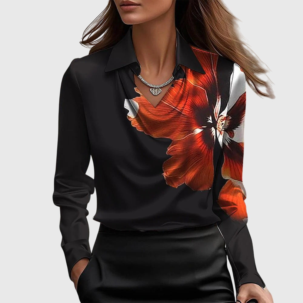 Liora | Pleated Satin Blouse 8