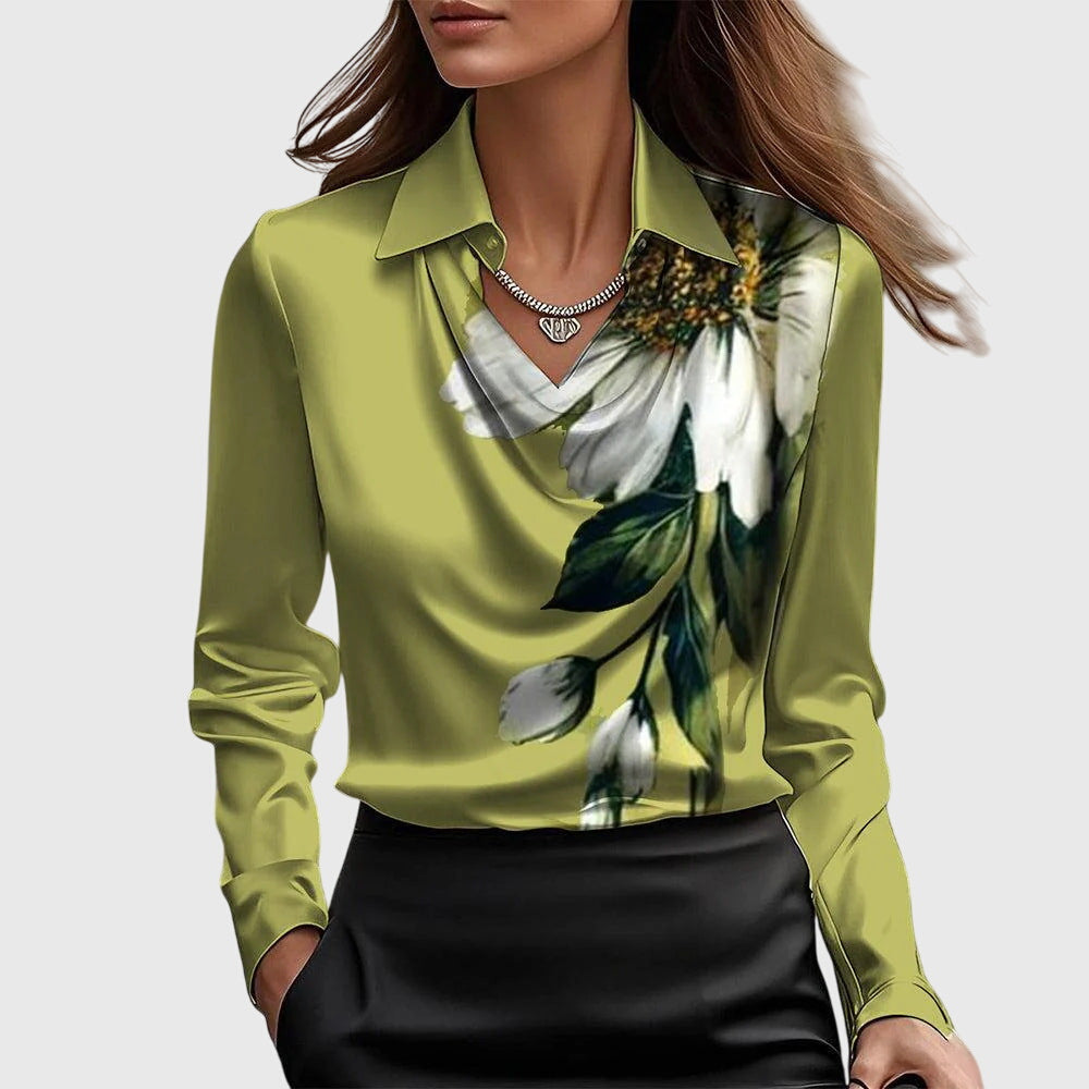 Liora | Pleated Satin Blouse 9