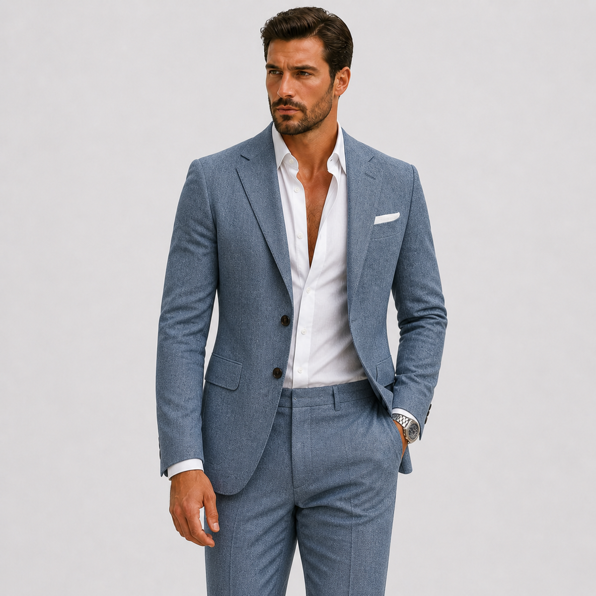 Lunelle | Heren Linnen Pak Slim-Fit Zomerse Elegantie 6