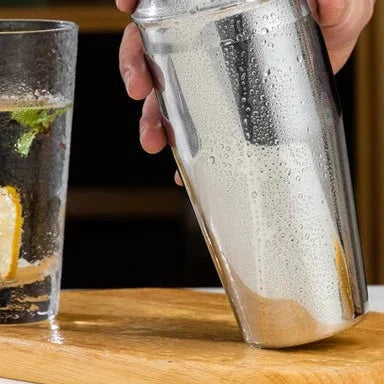 Cocktail Set Stainless Steel – 10 Pieces with Shaker, Jigger and Stand