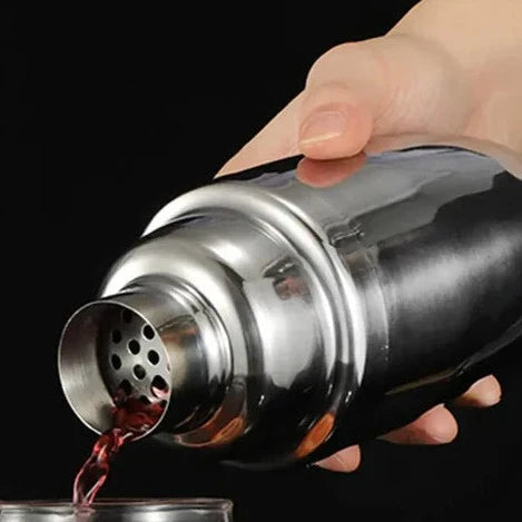 Cocktail Set Stainless Steel – 10 Pieces with Shaker, Jigger and Stand